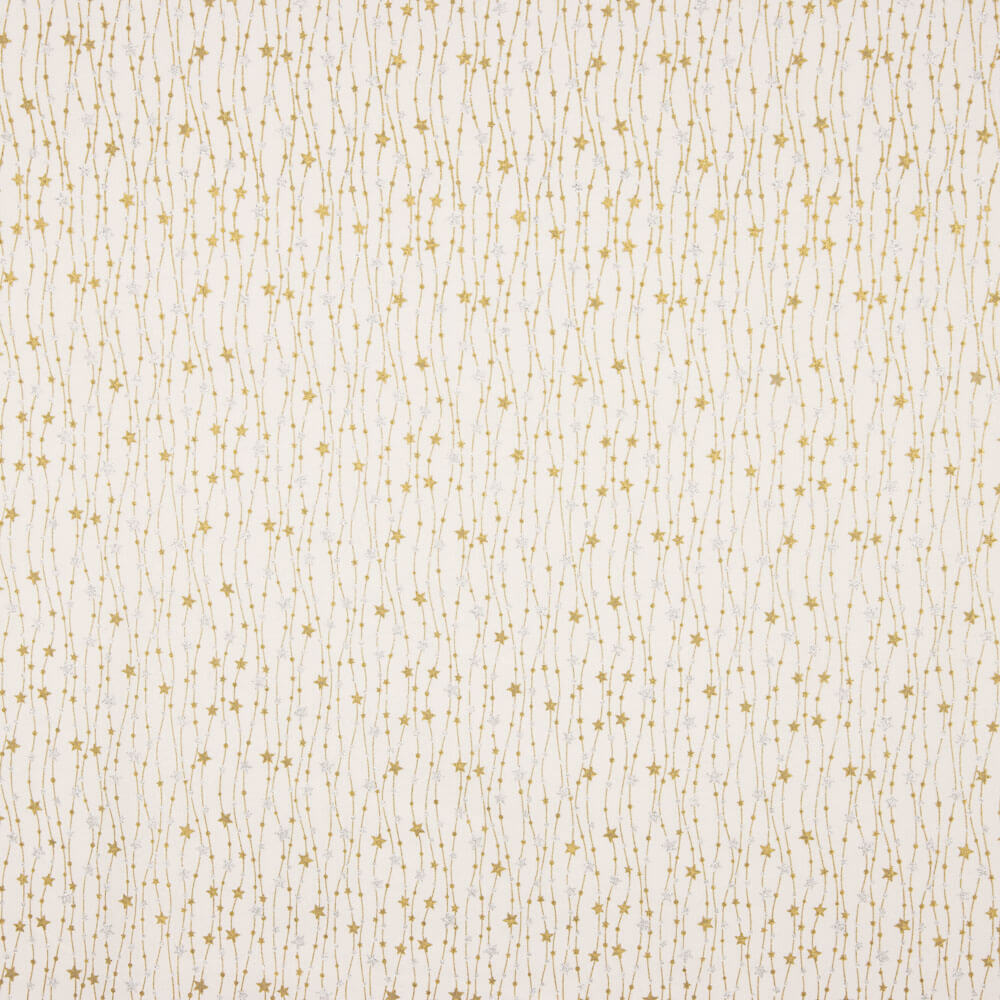 Popeline De Natal Brilhos Cru - Ribes y Casals