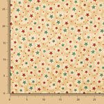 Popeline De Natal Estrelas Dourada - Ribes y Casals