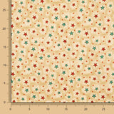 Popeline De Natal Estrelas Dourada - Ribes y Casals