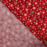 Popeline De Natal Vermelho Estrelado - Ribes y Casals