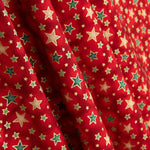 Popeline De Natal Vermelho Estrelado - Ribes y Casals