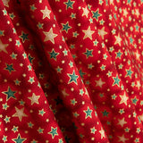 Popeline De Natal Vermelho Estrelado - Ribes y Casals