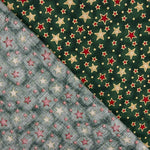 Popeline De Natal Verde Estrelado - Ribes y Casals