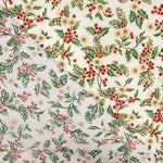 Popeline De Natal Floral Cru - Ribes y Casals