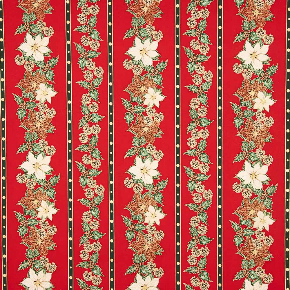 Popeline De Natal Guirlanda Vermelho - Ribes y Casals