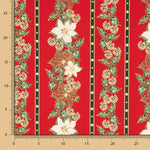 Popeline De Natal Guirlanda Vermelho - Ribes y Casals