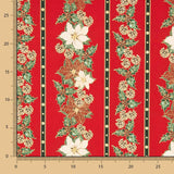 Popeline De Natal Guirlanda Vermelho - Ribes y Casals