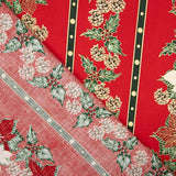 Popeline De Natal Guirlanda Vermelho - Ribes y Casals