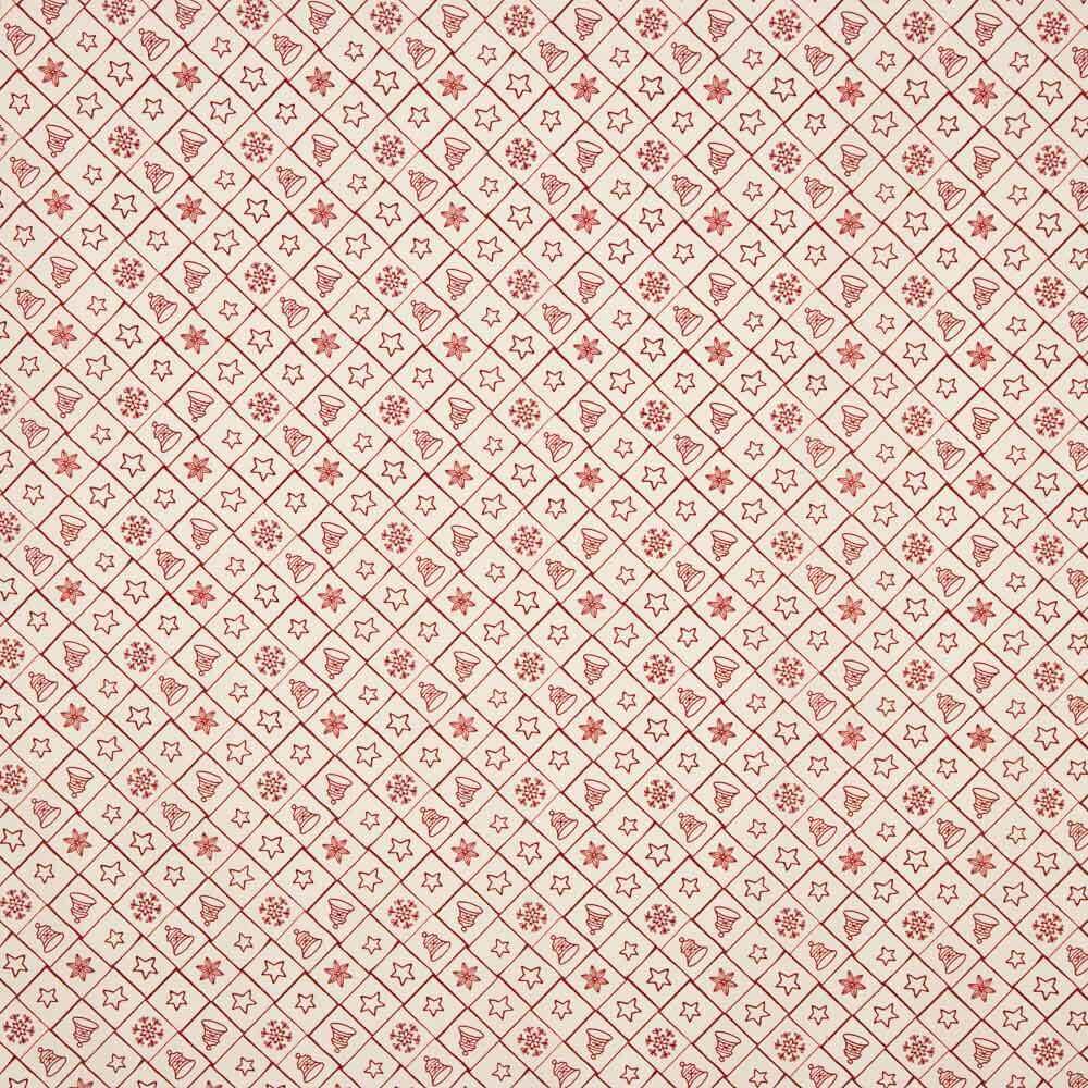 Popeline De Natal Ícones Cru - Ribes y Casals