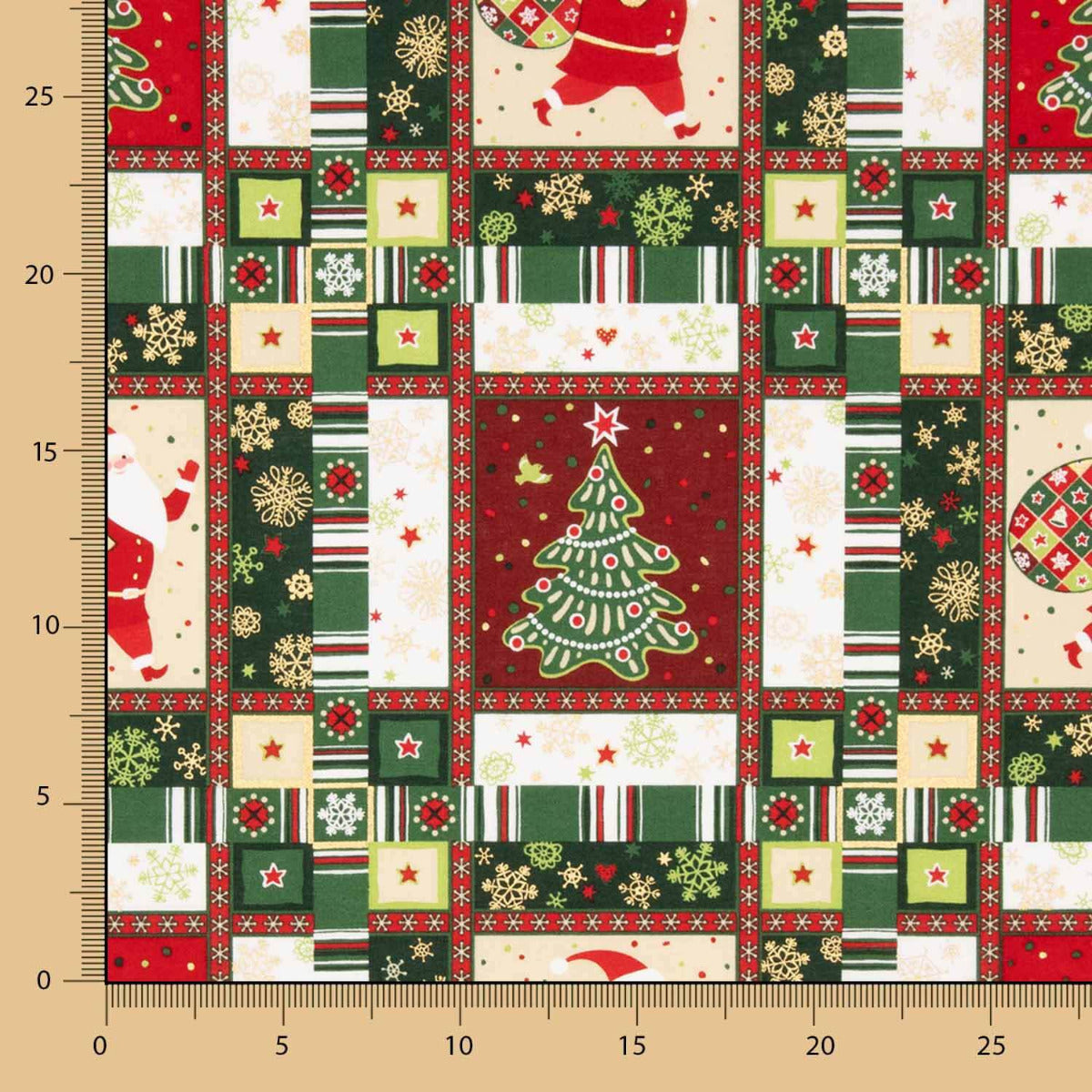 Popeline De Natal Mosaico - Ribes y Casals