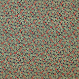 Popeline Algodão Poinsettias Verde - Ribes y Casals