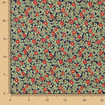 Popeline Algodão Poinsettias Verde - Ribes y Casals