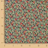 Popeline Algodão Poinsettias Verde - Ribes y Casals