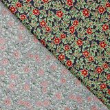 Popeline Algodão Poinsettias Verde - Ribes y Casals