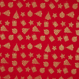 Popeline De Natal Presentes Vermelho - Ribes y Casals