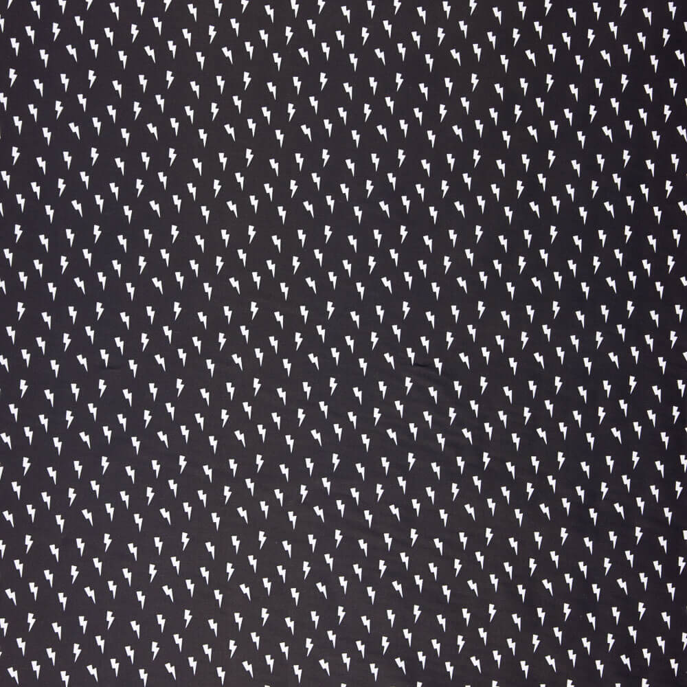 Popeline Algodão Relâmpago Preto - Ribes y Casals