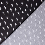 Popeline Algodão Relâmpago Preto - Ribes y Casals