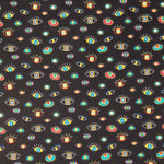 Popelín Oeko Tex Acanthe Negro - Ribes y Casals