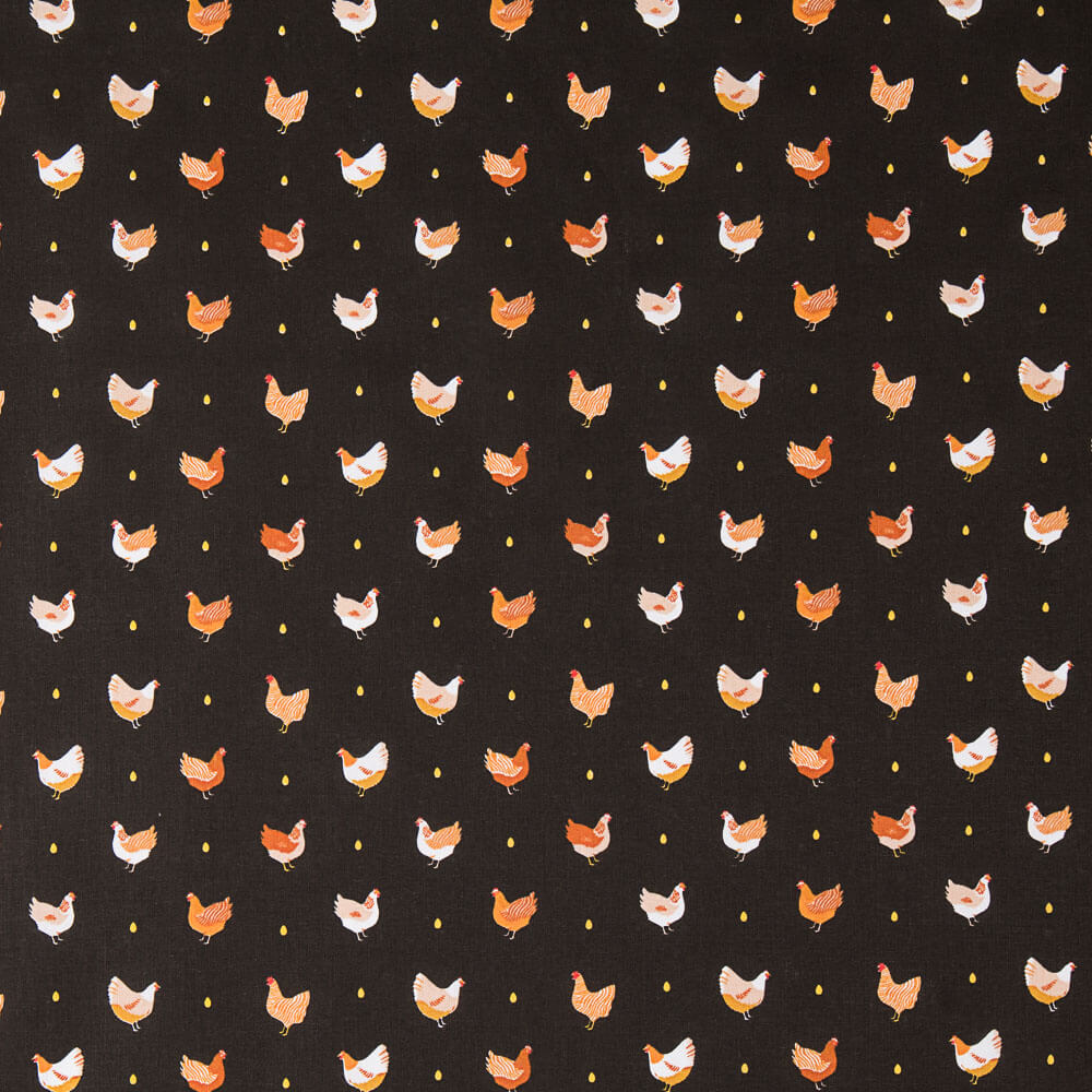 Popelín Oeko Tex Polly Negro - Ribes y Casals