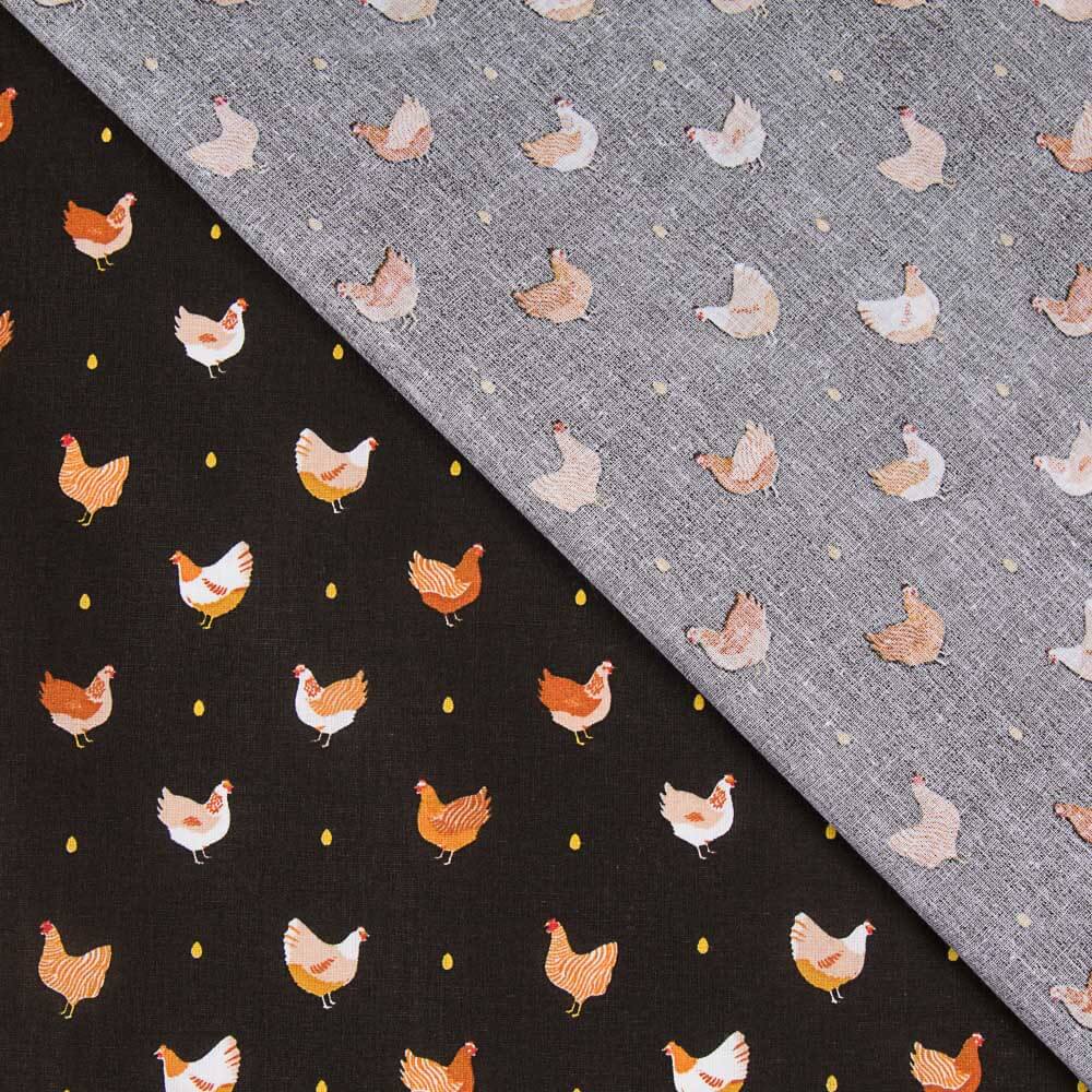 Popelín Oeko Tex Polly Negro - Ribes y Casals