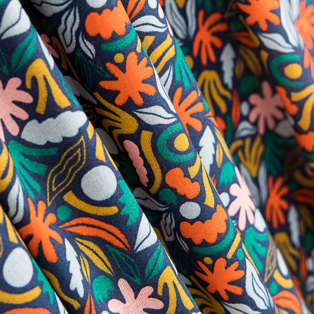 Popelín Oeko Tex Regard Negro - Ribes y Casals