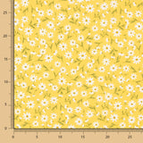 Popeline De Algodão Orgânico Infantil Margaridas Amarelas - Ribes y Casals