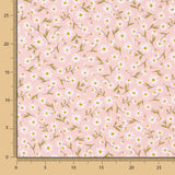 Popeline De Algodão Orgânico Infantil Margaridas Salmão - Ribes y Casals