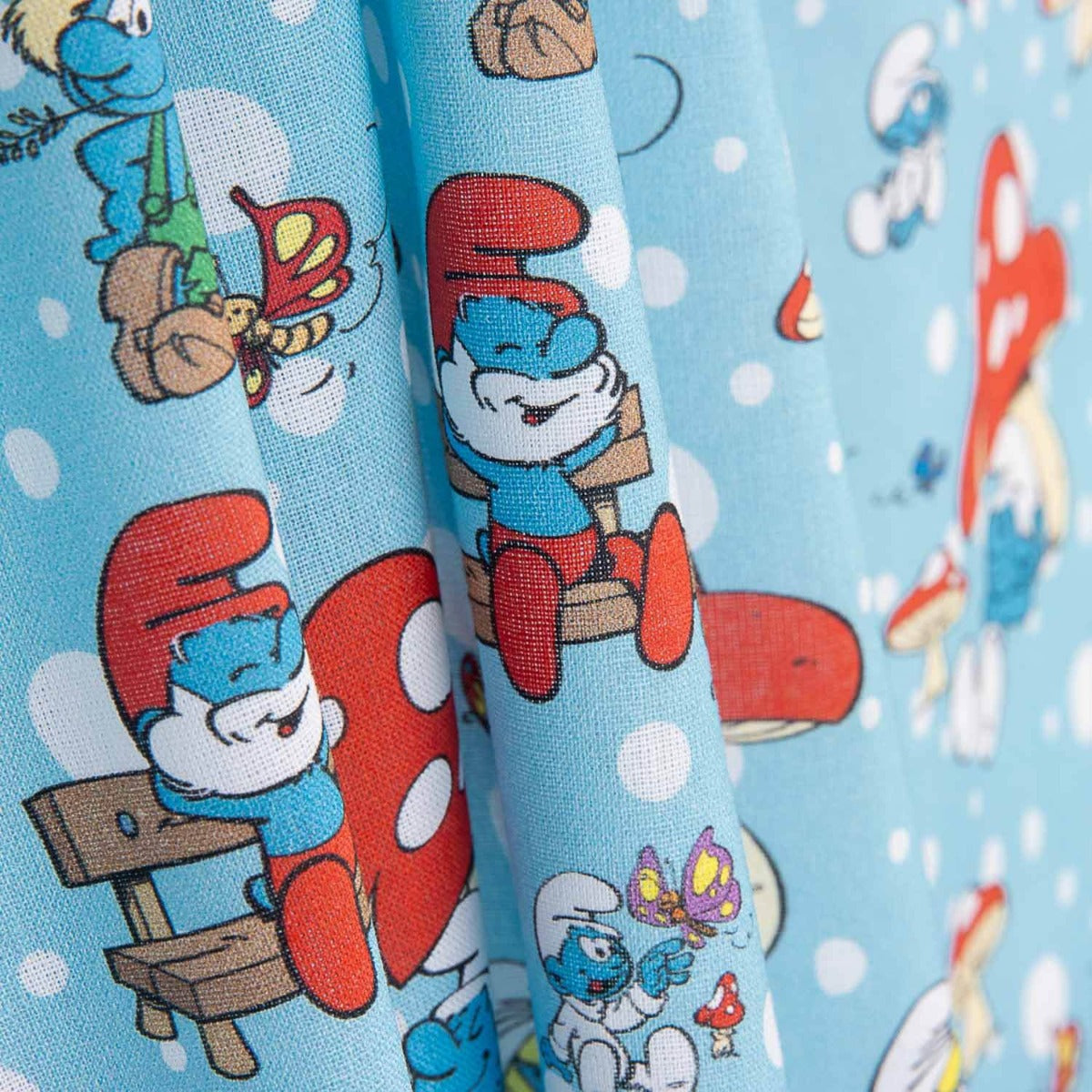 Popelín Cretona Los Pitufos - Ribes y Casals