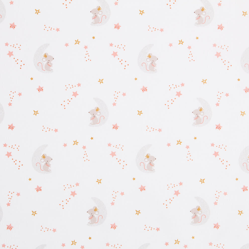 Popelín Ratitas Rosa Oeko-Tex® - Ribes y Casals