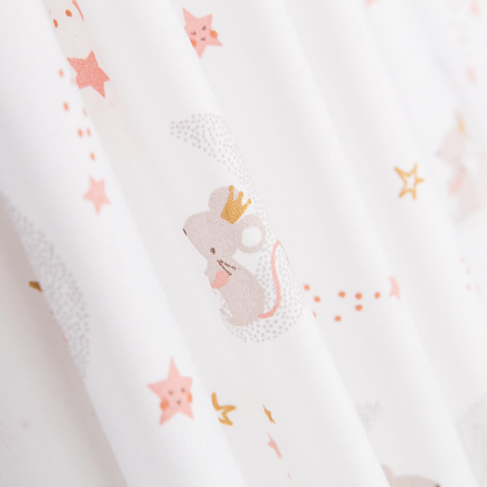 Popelín Ratitas Rosa Oeko-Tex® - Ribes y Casals