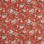 Popeline Rosas Vermelho Paixão - Ribes y Casals