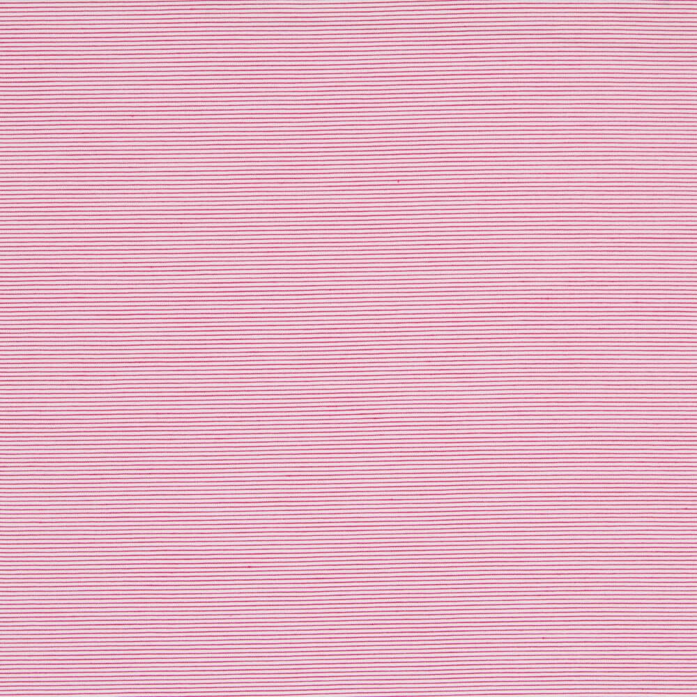 Popeline Spandex Algodão Mil Listras Rosa - Ribes y Casals