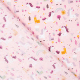 Popelín Unicornio Fantasy Rosa - Ribes y Casals