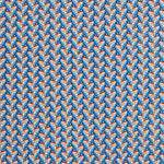 Popeline Viscose Leques Wax Blue - Ribes y Casals