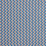 Popeline Viscose Leques Wax Blue - Ribes y Casals