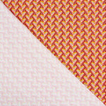 Popeline Viscose Leques Wax Vermelho - Ribes y Casals