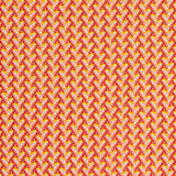 Popeline Viscose Leques Wax Vermelho - Ribes y Casals