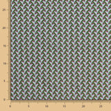 Popeline Viscose Leques Wax Verde - Ribes y Casals