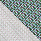 Popeline Viscose Leques Wax Verde - Ribes y Casals