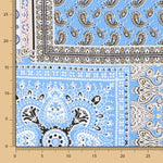 Popeline Viscose Bandana Azul - Ribes y Casals