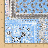 Popeline Viscose Bandana Azul - Ribes y Casals