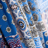 Popeline Viscose Bandana Azul - Ribes y Casals