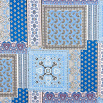 Popeline Viscose Bandana Azul - Ribes y Casals