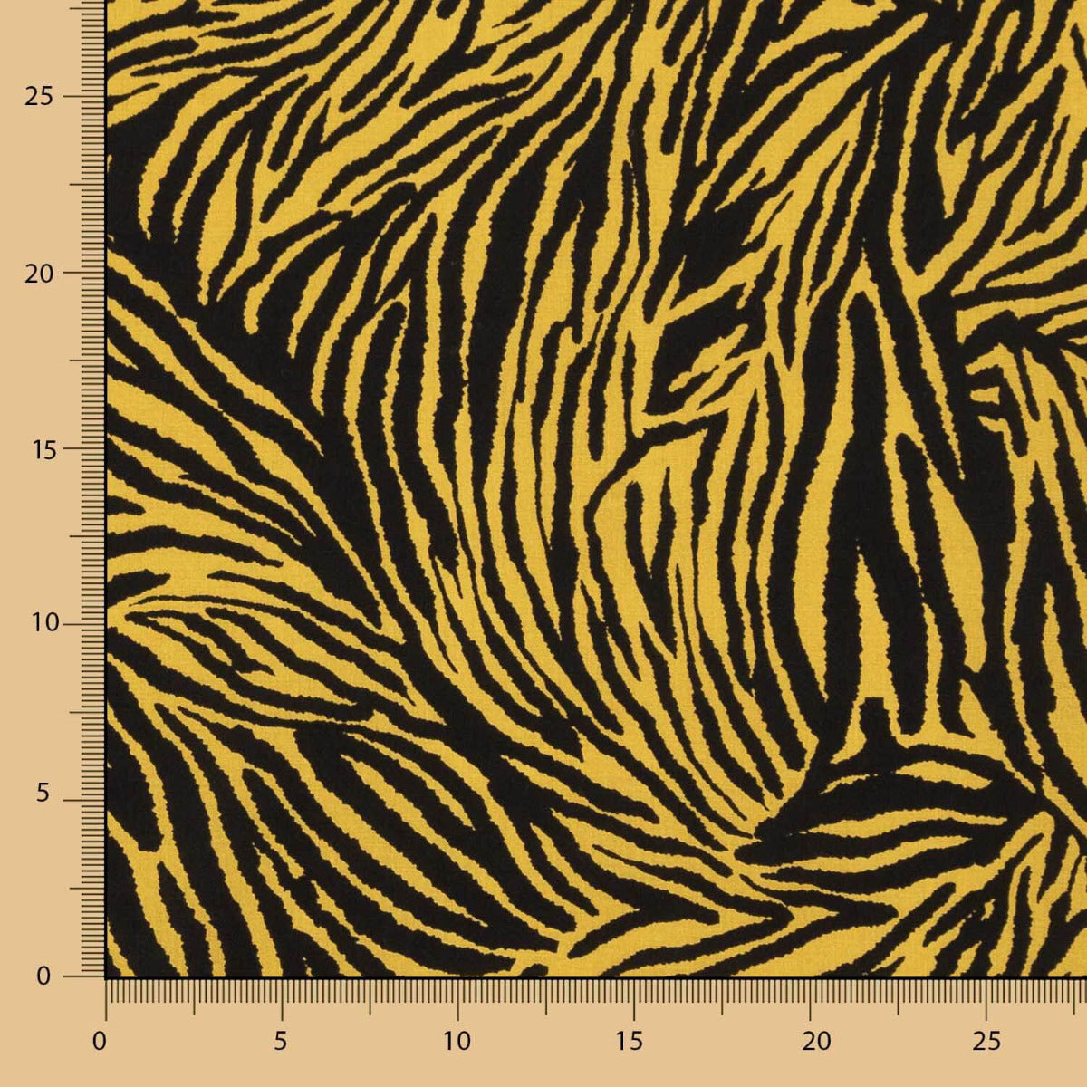 Popeline Viscose Zebra Ocre - Ribes y Casals