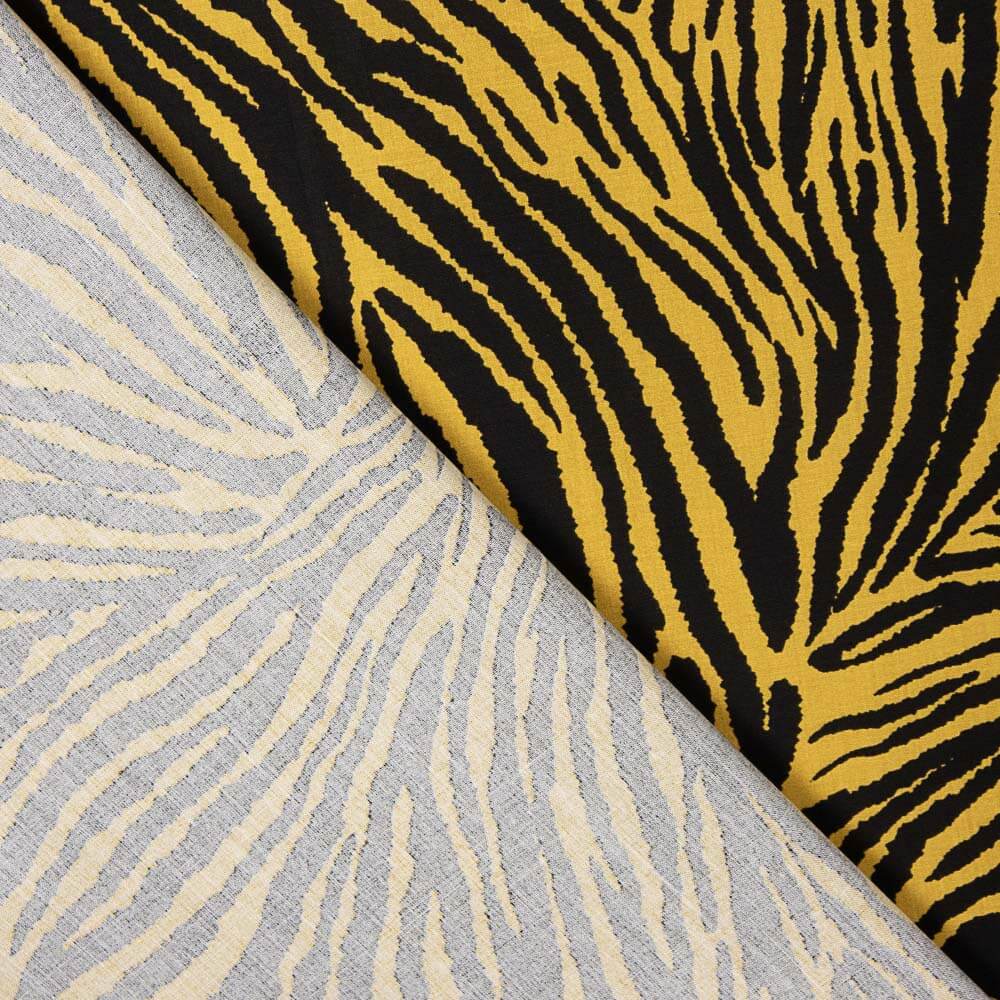Popeline Viscose Zebra Ocre - Ribes y Casals