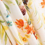 Popeline Viscose Floral Branco - Ribes y Casals