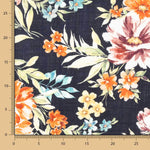 Popeline Viscose Floral Marinho - Ribes y Casals