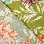 Popeline Viscose Floral Verde Caça - Ribes y Casals