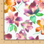 Popelín Viscosa Flores Agua - Ribes y Casals