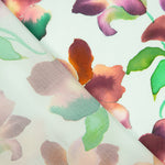 Popelín Viscosa Flores Agua - Ribes y Casals